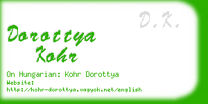 dorottya kohr business card